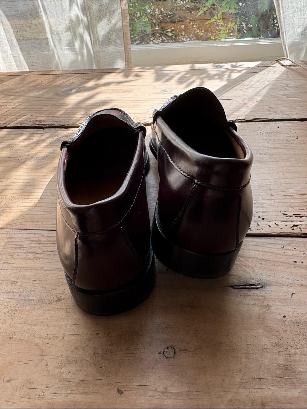 Men's Leather Penny Loafer in Burgundy - Picture 11 of 11